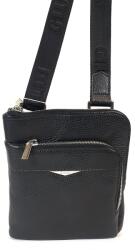 GIUDI fekete, aszimmetrikus, fém zippes kis bőr táska G5795AE-03 - minosegitaska