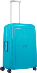 Samsonite S'CURE négykerekű petrolkék közepes csatos bőrönd 69cm 49307-8928