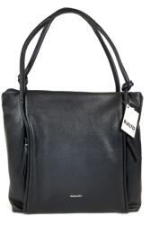 RIALTO fekete shopper fazonú, csomózott fogós divattáska RX402R/DO-03 - minosegitaska