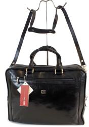 GIUDI két fogós, fekete bőr aktatáska G4505TV-03 - minosegitaska