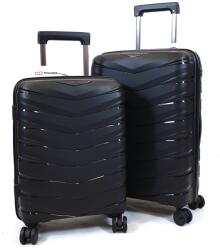 Touareg 2024 négykerekű fekete polipropilén S, M bőrönd szett-TG056-2db - minosegitaska