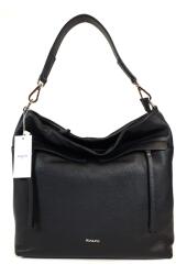 RIALTO fekete, fém zippes rejtett dupla előzsebes divattáska RX427R-DO03 - minosegitaska