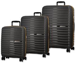 JUMP Xvwave törhetetlen sötétszürke bőrönd szett - minosegitaska