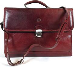 GIUDI Giudi, triplán tűzött nagy bordó, két részes bőr aktatáska G4150TV04-00 - minosegitaska