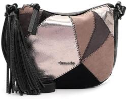 Tamaris CAROLA fekete, mozaik hatású íves kis divattáska 33250-100 - minosegitaska