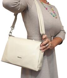 RIALTO bézs, közepes, három részes bőr divattáska RX352DO-10 - minosegitaska