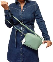 RIALTO fém logós , íves zippes, pisztácia színű, kis bőr divattáska RX354DO-F2 - minosegitaska