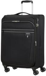 Samsonite AEROSPIN fekete, négykerekű bővíthető közepes bőrönd 153538-1041 - minosegitaska