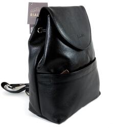 RIALTO fedeles, előzsebes fekete bőr divathátizsák TARW162520/PN-03 - minosegitaska