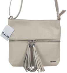 RIALTO bézs előzsebes, dupla rojt húzókás, bőr divattáska RX377DO-10 - minosegitaska