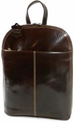 RIALTO rejtett előzsebes barna bőr divathátizsák TARW163327/MO-08