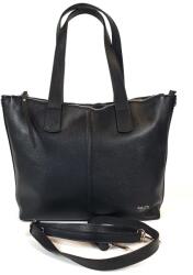 RIALTO fekete, fém zippes három részes shopper divattáska RX401R-DO03 - minosegitaska