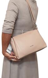 RIALTO púderrózsaszín, közepes, három részes bőr divattáska RX352DO-B8 - minosegitaska