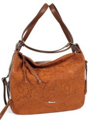  Csau-virág mintás nubuk elejű hátizsákká alakítható divattáska ALR221