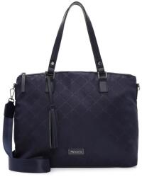 Tamaris Lisa sötétkék nagy szögletes zippes shopper divattáska 32388-500 - minosegitaska