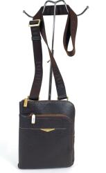 GIUDI sötétbarna, aszimmetrikus, fém zippes kis bőr táska G5795AE-08