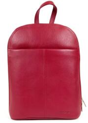 RIALTO rejtett előzsebes piros bőr divathátizsák TARI163327/PN-05 - minosegitaska