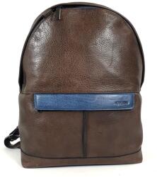 GIUDI barna , kék zsebfedeles bőr laptophátizsák G11300VR-NU - minosegitaska