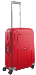 Samsonite S'CURE négykerekű piros-szürke csatos kabinbőrönd 55cm 49539-1235 - minosegitaska