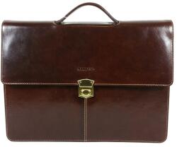 RIALTO Rialto, állítható csatos, barna keskeny férfi kézi aktatáska R3587D-08 - minosegitaska