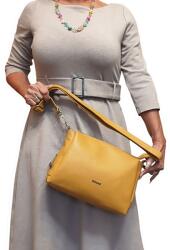 RIALTO mustár színű, közepes, három részes bőr divattáska RX352DO-35 - minosegitaska