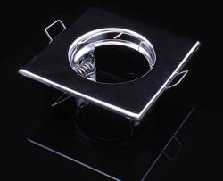 OPTONICA Beépíthető keret, kocka, fix, króm, 82x82x29mm, 55mm-es furat GU10 vagy MR16 foglalat (5075)