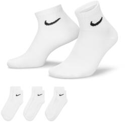 Nike Everyday Lightweight Training Ankle Socks (3 Pairs) M WHITE/BLACK | Unisex | Zokni | Fehér | SX7677-100 (SX7677-100)