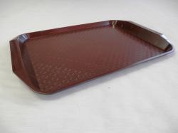  Tálca barna műanyag, kicsi 27x39 cm (195)