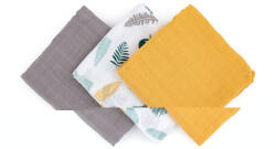 Petite&Mars Set 3 Scutece din Muselina de Bambus Petite&Mars Moussy Ochre Leaves 68x68cm Multicolor (415360)