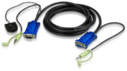 ATEN VanCryst Kábel Portváltó VGA + audio, 3m - (2L-5203B) (2L-5203B)