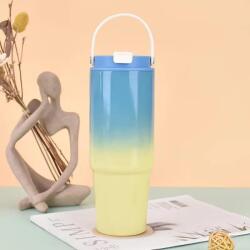  Színátmenetes thumbler, utazópohár 820 ml - Kék/sárga (200202201)