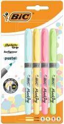 BIC Brite Liner Grip Pastel Bl/4 Sorkihúzó - Kék/Sárga/Rózsaszín/Lime (964859)
