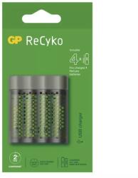 GP B53457 ReCyko M451 USB akkumulátortöltő, gyorstöltő funkcióval + 4xAA ReCyko 2700mAh előtöltött akkumulátor (B53457)