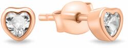 Brilio Silver Gyengéd bronz fülbevaló cirkónium kövekkel Szív EA599R