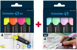 Schneider Job szövegmarker készlet, 8db, Neon és pasztell színben