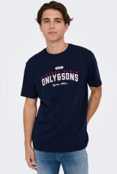 Only & Sons Only & Sons, Normál fazonú logós póló, Piros, Fehér, Tengerészkék, S (22028593-NAVY-BLAZER-S)