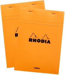 Rhodia Orange 2 db-os jegyzetfüzetkészlet N16 14.8x21 cm tűzött 80 sárga lap, Matematika