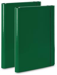 Vaupe 2 darabos karton mappa szett, Laminált, Gumival, 55 mm, 341, Zöld