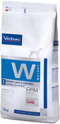 Virbac 12kg Virbac Veterinary HPM Dog Weight Loss & Control W2, száraz kutyatáp