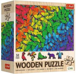 Trefl 501 db-os Wooden puzzle - Szivárvány pillangók (20217) (20217)