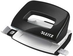 Leitz Lyukasztó, kétlyukú, 10 lap, fém, mini, LEITZ "Nexxt Wow", fekete (E50601095) - iroda24