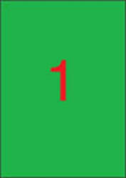 APLI Etikett, 210x297 mm, színes, APLI, zöld, 100 etikett/csomag (LCA11841) (11841)