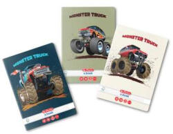 Herlitz Caiet Herlitz A5, 48 file, 70 g/mp, dictando, colturi rotunjite, Motiv monster truck (9487500)