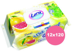 Lara Citrom és Grapefruit törlőkendő kupakos - 12x120 db