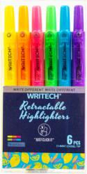 Writech Set 6 textmarker retractabil Writech, culori neon W-805S/6PET-NEON