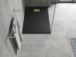 Mexen Hugo SMC zuhanytálca 100 x 80 cm, fekete , takaró arany - 42708010-G Kompozit zuhanytálca Kompozit zuhanytálca (5905315226143)