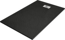 Mexen Hugo SMC zuhanytálca 150 x 80 cm, fekete , takaró inox - 42708015-X Kompozit zuhanytálca Kompozit zuhanytálca (5905315225801)