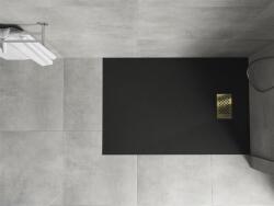 Mexen Hugo SMC zuhanytálca 110 x 80 cm, fekete , takaró arany - 42708011-G Kompozit zuhanytálca Kompozit zuhanytálca (5905315226150)