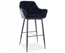 Signal Hoker bárszék Cherry H-1 Velvet fekete Sig (CHERRYH1VCC)