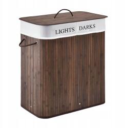 Verk Group Verk 27278 Dupla szennyestartó kosár bambusz, sötétbarna (27278_1)